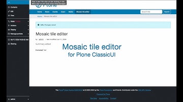 Plone Mosaic: tile and grid editor