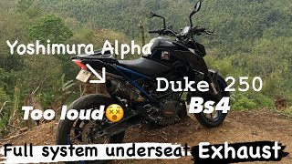 Full System Underseat Exhuast on KTM Duke 250 BS4🔥 | Yoshimura Alpha |