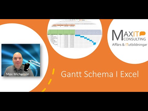 Att göra ett Gantt schema i Excel www.maxit.nu