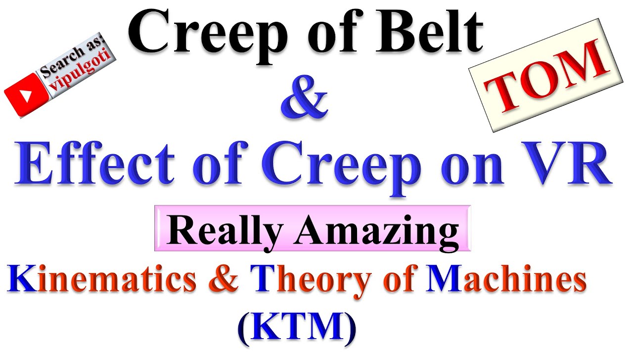 Creep, Effect of Creep, Velocity Ratio KTM TOM Belt Creep 