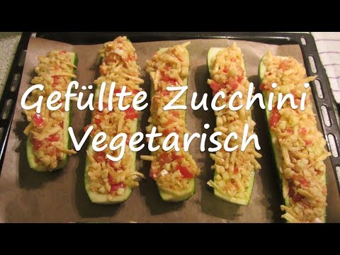 Video: Wie Man Mit Hühnchen Und Gemüse Gefüllte Zucchini Macht