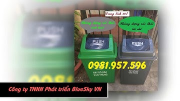 Thùng rác nhựa nắp lật, thùng rác 60l nắp lật