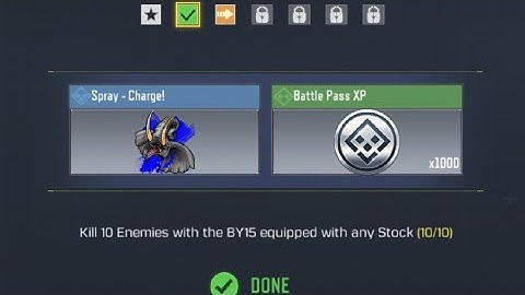 Call Of Duty Mobile Kill 10 Enemies with BY15 equipped with any Stock Task Complete