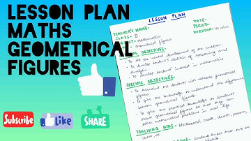 LESSON PLAN || GEOMETRICAL FIGURES || CLASS 2 || MATHEMATICS LESSON PLAN