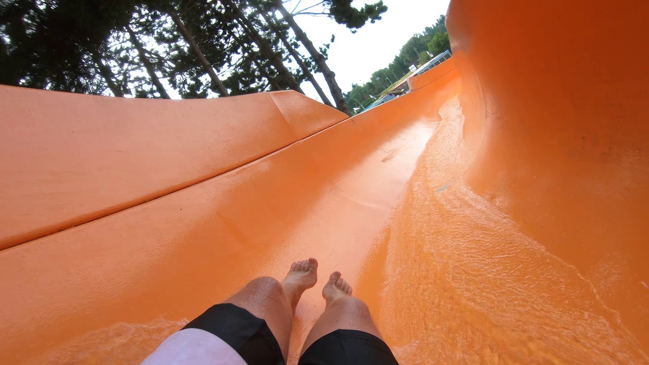 Big Splash Waterpark Loop the Loop Waterslide POV, Vancouver, BC