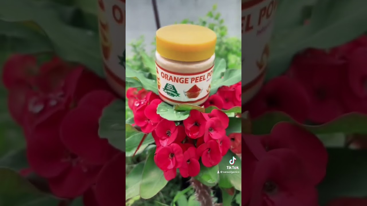 Orange peel powder & rose water face pack