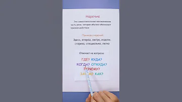 Как легко запомнить наречие? Что такое наречие?
