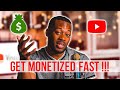 HOW TO GET MONETIZED ON YOUTUBE 2022: This is the Fastest Way! (HACK) Works in 1-3 Days!