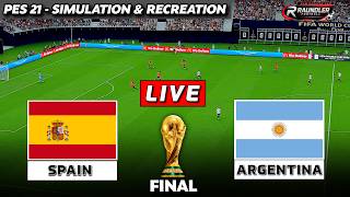 LIVE🔴SPAIN vs ARGENTINA | FIFA World Cup 2026 | FINAL | PES 21 Pre-Recorded Simulation screenshot 4