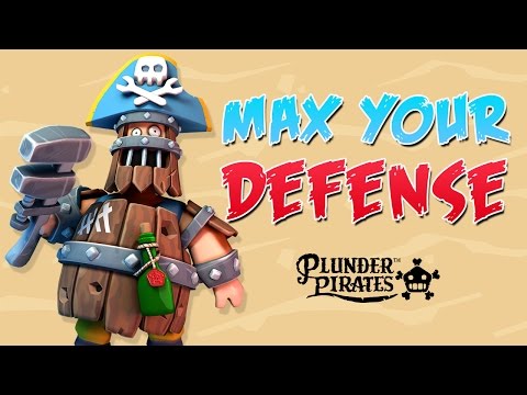 PLUNDER PIRATES "MAXING OUT DEFENSES" (Plunder Pirates Gameplay)