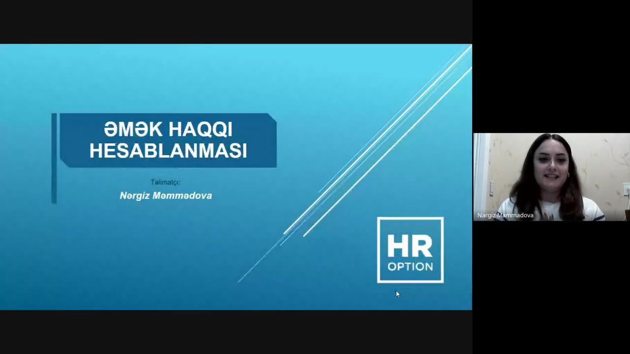 Əmək haqqı hesablanması | Nərgiz Məmmədova | HR Option