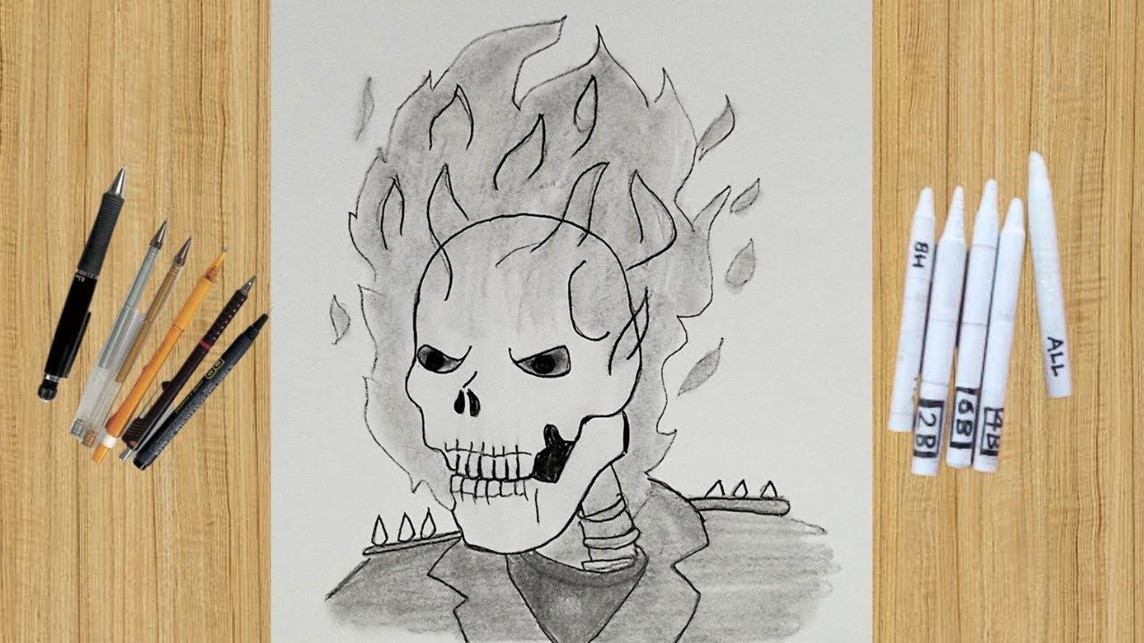 GhostRider | A pencil sketch of Marvel Comic character; Ghos… | Flickr