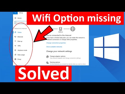 Wifi Option not showing in Settings on Windows 10