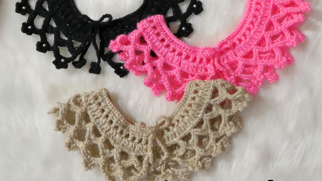 صدر كروشيه دائري انيق 🌹 crochet collar