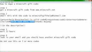 duplicate minecraft gift codes