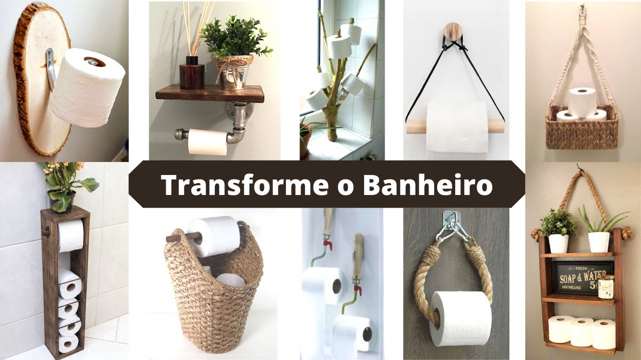 Inspire-se com 36 ideias de suportes para o papel higiénico😍 - Apenas Criativa #dicasparabanheiro