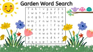 Garden Word Search Game | Find the words in the word search | English Words | Fun Learning Videos screenshot 1