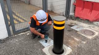 SP400 Retractable Bollard Operation Video   ATG Access