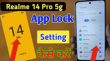 How to lock apps in Realme 14 pro 5g / Realme 14 pro 5g me app lock kaise kare/app lock setting