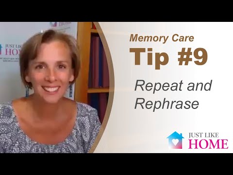 Deirdre Virvo, Memory Care Tip 9: Repeat and Rephrase