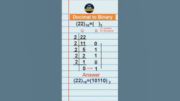 How to Find Decimal to Binary Number-22 | #decimaltobinary  - CodeCompiler19 #numberconversion
