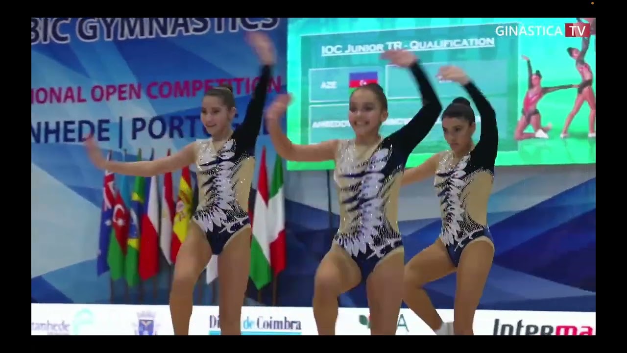 AZERBAIDJAN (AZE)- TRIO JUNIOR qualifications  Aerobic gymnastic Fig open 2024, CANTANHEDE
