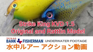 #ストライキング #bassfishing #KVD #水中ルアー動画 [ UNDERWATER FOOTAGE ] Strike King KVD 1.5 水中ルアーアクション動画