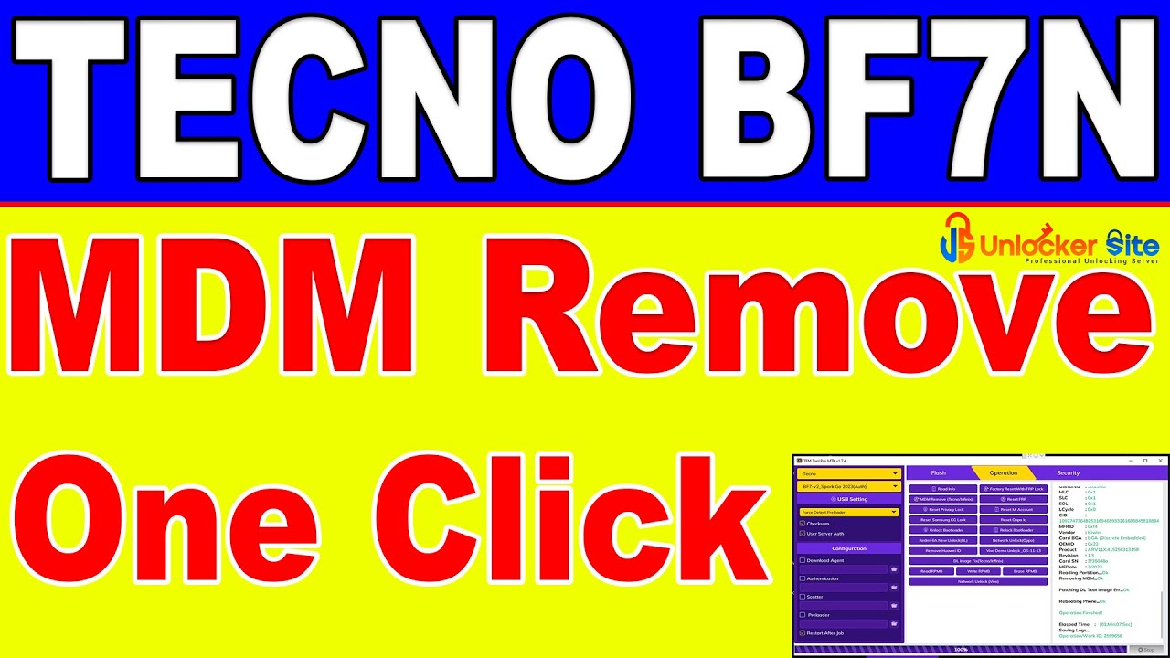Tecno BF7N MDM Remove | TFM Tool | One Click - YouTube