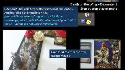 Descent second edition - Death on the Wing example of play (Turn 1) step by step TIMED