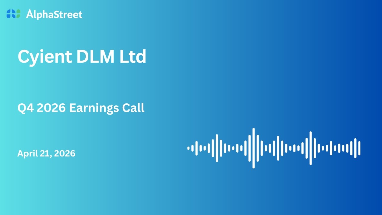 Cyient DLM Ltd Q4 FY2025-26 Earnings Conference Call - YouTube