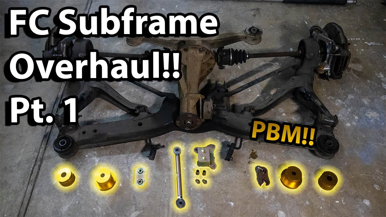 FC Rx7 clunking from rear end! Pulling the rear subframe out of the FC RX7 for PBM Bushings