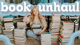 MY BIGGEST BOOK UNHAUL EVER \\ saying goodbye to 100+ books!