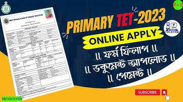 primary tet 2023 apply | primary TET 2023 online form fill up | wb primary tet 2023 registration