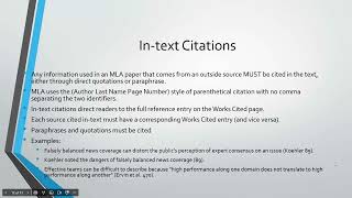 MSU Writing Center: MLA Formatting Presentation