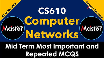 CS610 Computer Networks Mid Term Most Repested and Important MCQs | Master Screen
