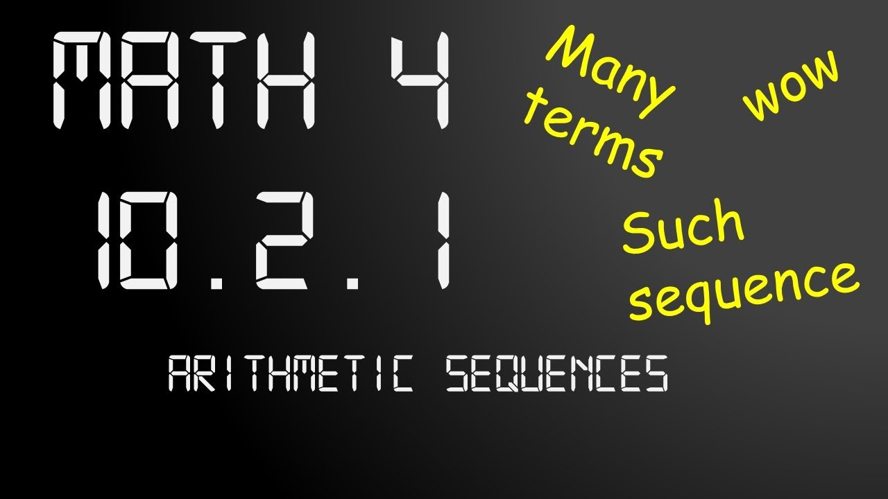 10.2.1 Arithmetic Sequences - YouTube