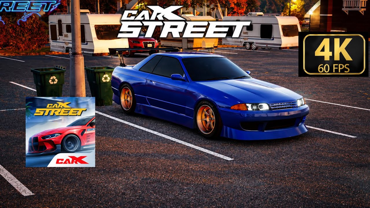 Nissan skyline R32 - Carx street HDR medium settings - YouTube