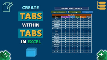 How to Create Tabs Within Tabs in Excel