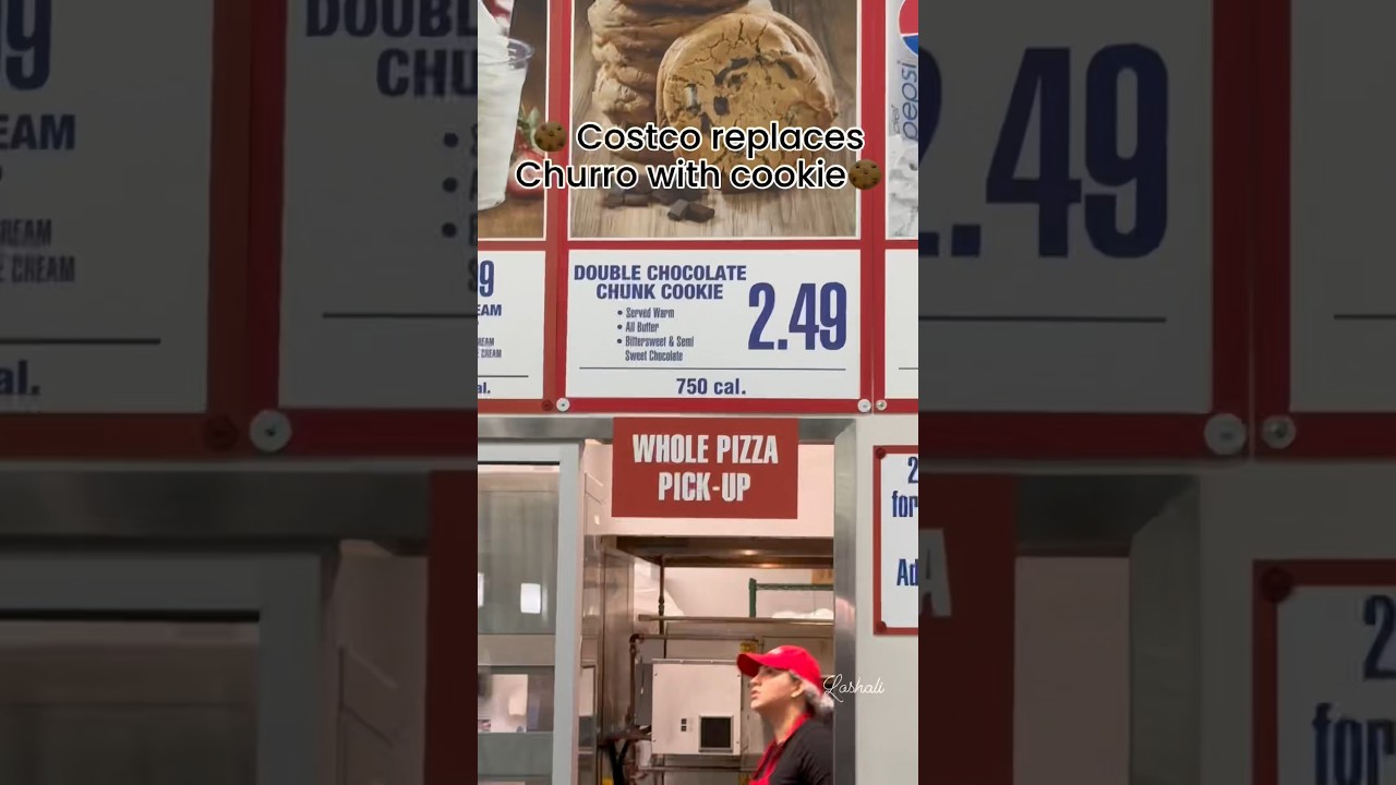 Costco replaced its churro with a giant 7-inch Double Chocolate Chunk cookie.