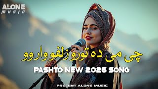 Che Me Da Toro Zulfo War Wo 🖤 | Pashto New Song 2026 | Alone Music Present screenshot 1