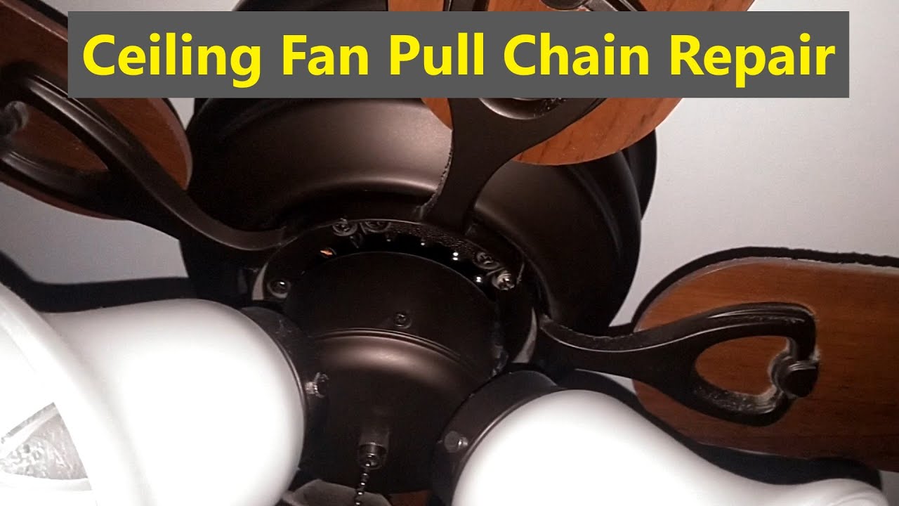 How to repair your ceiling fan if it has a broken pull chain for the light  or fan speed switch. VOTD - YouTube