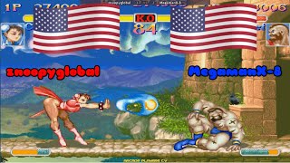 ストリートファイター　クロスアップ fightcade Super Street Fighter 2 Turbo ➤ znoopyglobal (Usa) vs