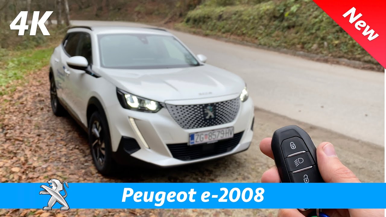 Peugeot e-2008 Allure 2021 - Night POV test & FULL in | Base LED headlights -