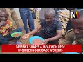Tayebwa shares a meal with UPDF Engineering Brigade workers