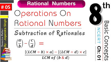 #05 Rational Numbers Class 8 | How to Subtract Rational Numbers | Subtraction Of Rational Numbers