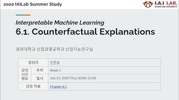 6.1 Counterfactual Explanations (한국어 설명, ENG PPT)