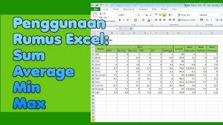 Penggunaan rumus excel sum, min, max, average di microsoft 2010