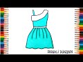 Çok Kolay Elbise Çizimi (How to draw a dress)- Renkli Dünyam