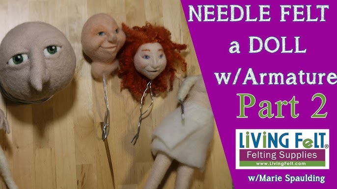 Needle Felting Kit, 2 PCS Dolls Needle Felting Beginner Kit Needle