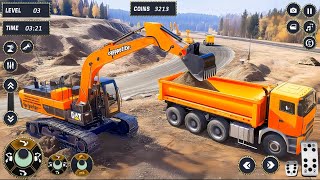 Real Jcb Excavator Simulator 3D Game || Road Construction Jcb Simulator Game ||#game